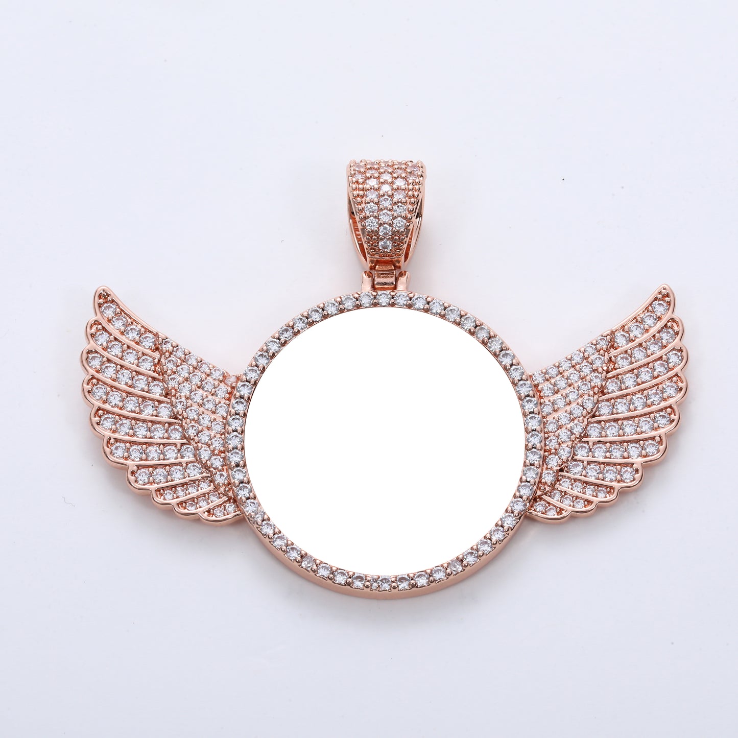WING CIRCLE CUSTOM PICTURE PENDANT