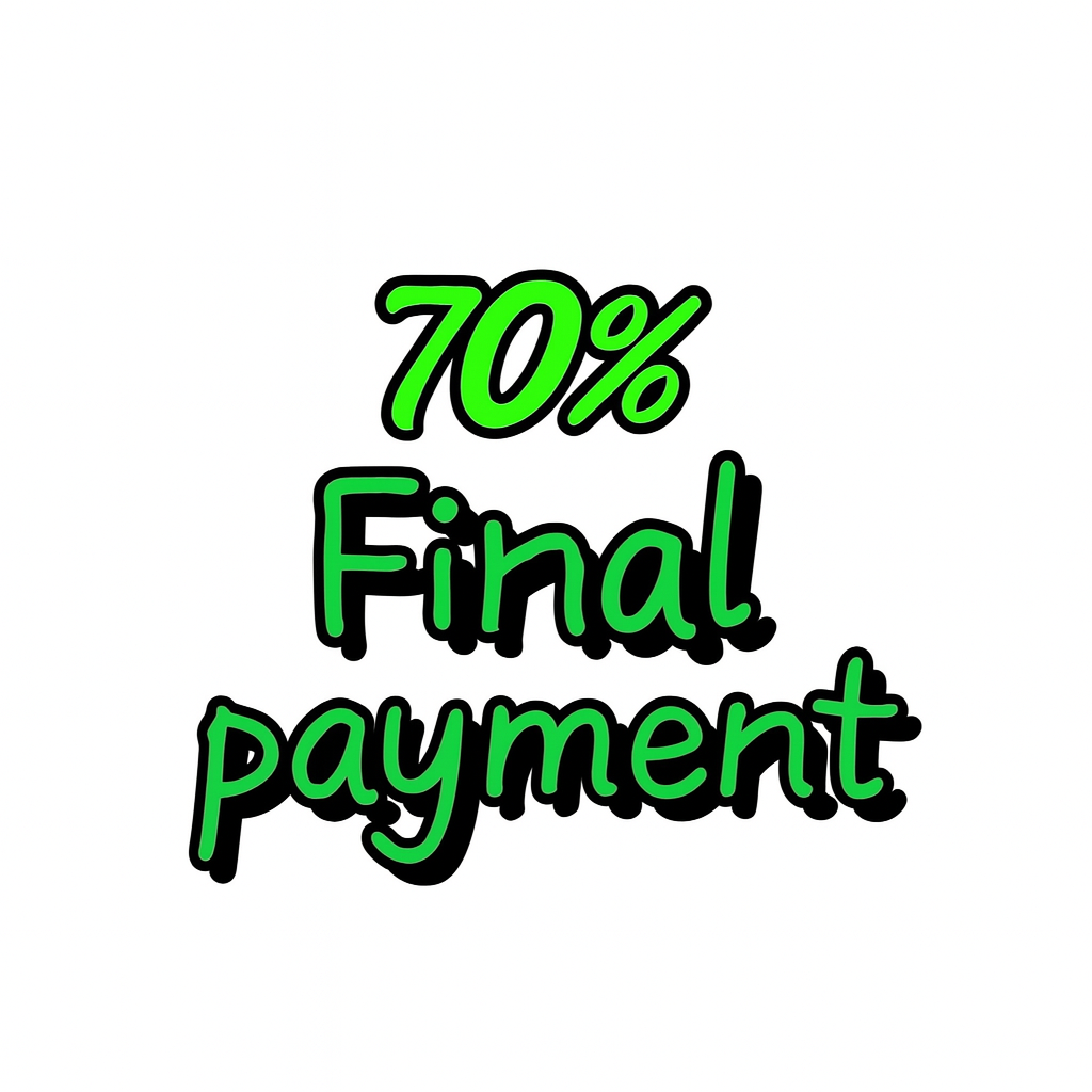 70% Final payment for Customized Moissanite Pendant
