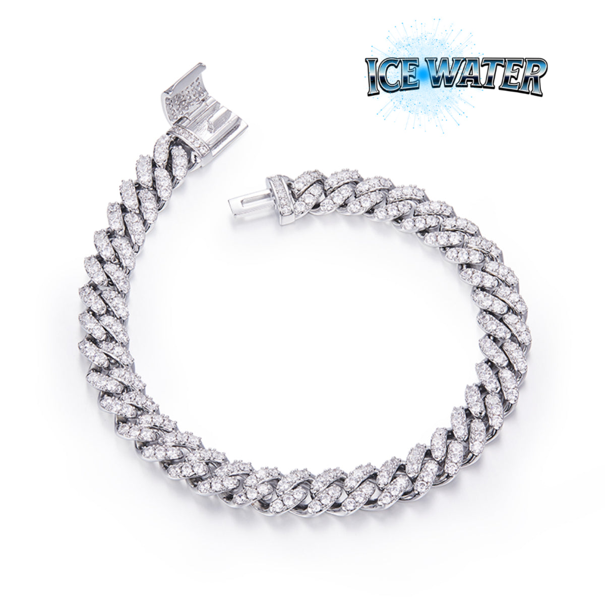 Moissanite 8MM cuban link bracelet chain Jewelry