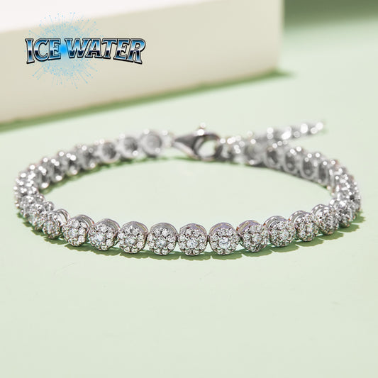 Moissanite 2MM round shape tennis bracelet chain Jewelry