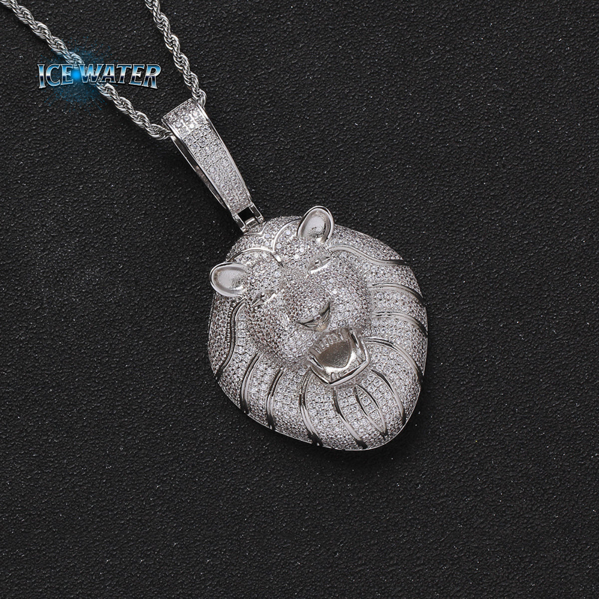 ICE WATER Lion Head zirconia Pendant