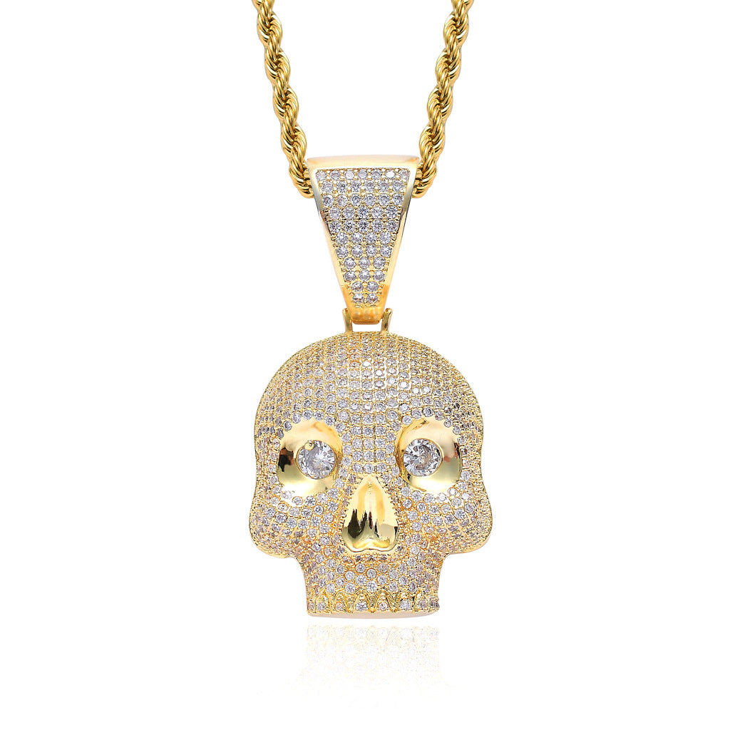 ICE WATER zirconia Skull head Pendant