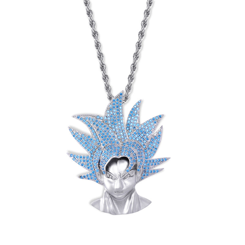 ICE WATER Sun Wukong Pendant Necklace copper zirconia