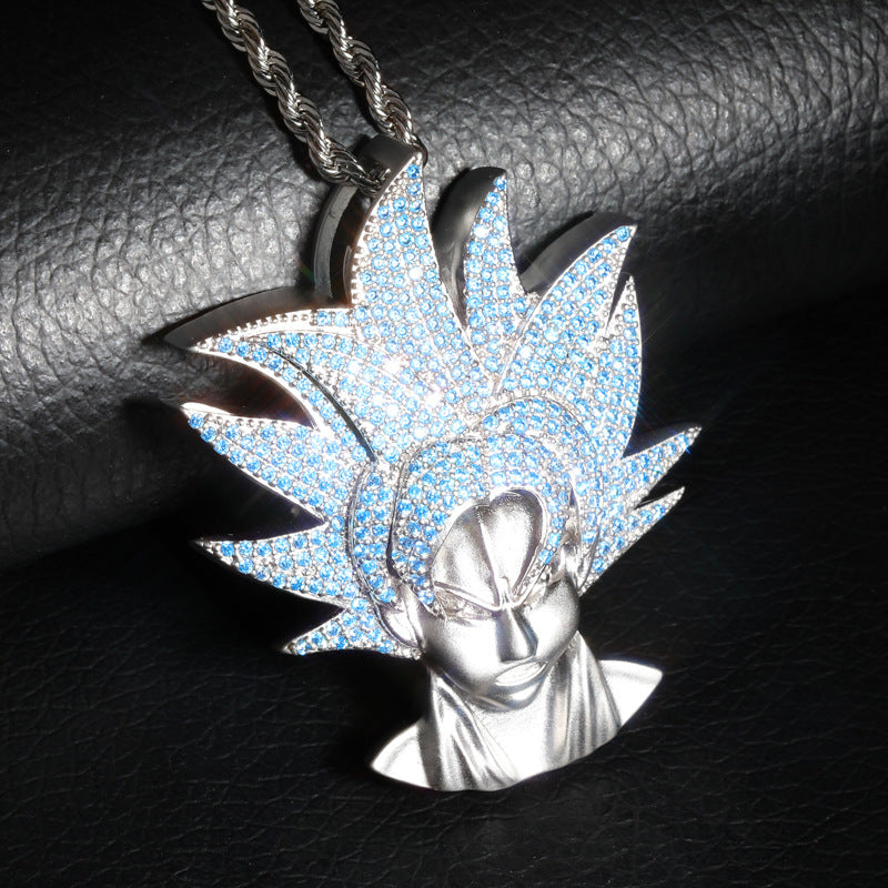 ICE WATER Sun Wukong Pendant Necklace copper zirconia