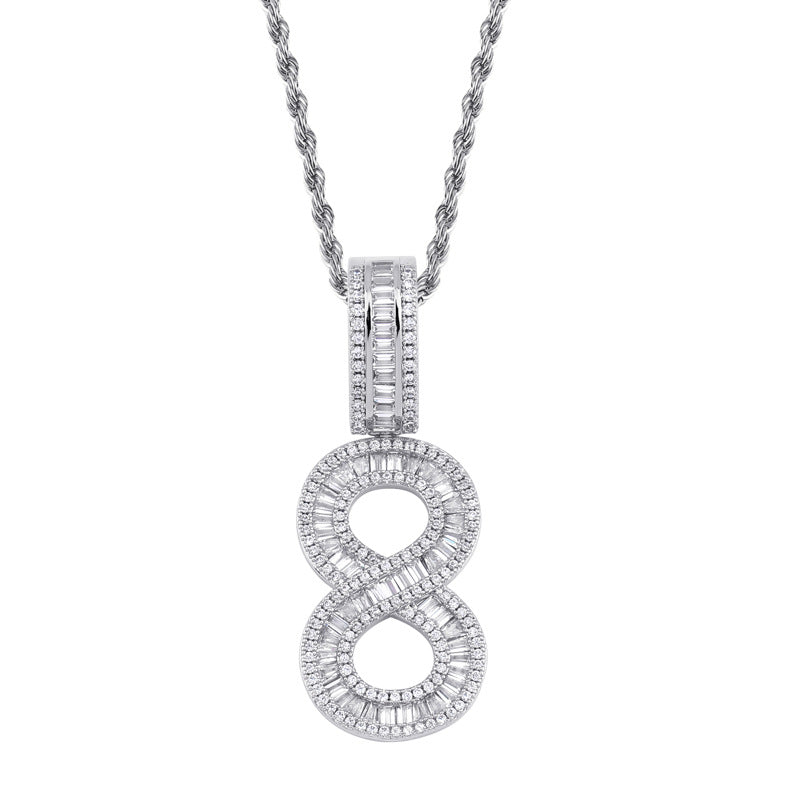 ICE WATER Cubic Zirconia Numbers 1-9 Pendant