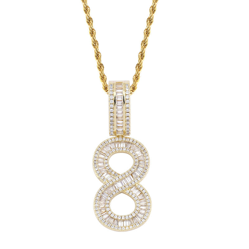 ICE WATER Cubic Zirconia Numbers 1-9 Pendant