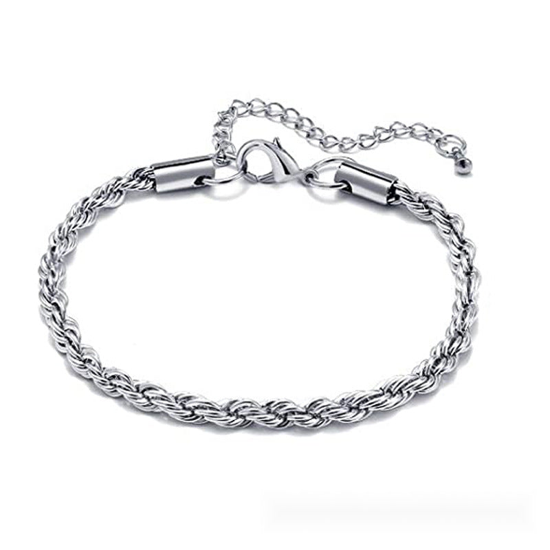 ICE WATER Rope Chain Stainless Steel Necklace for Men Women