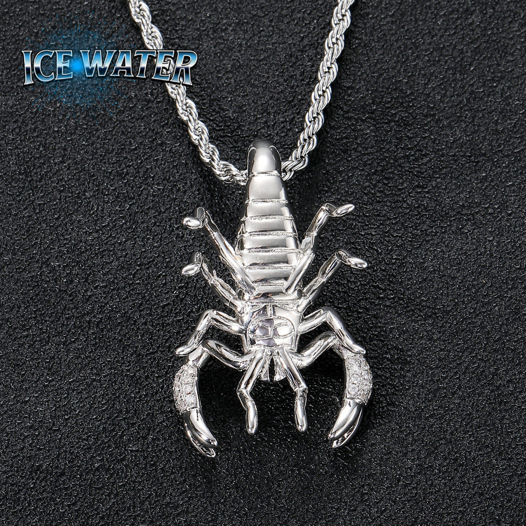 ICE WATER Scorpion zirconia Pendant Hip Hop style