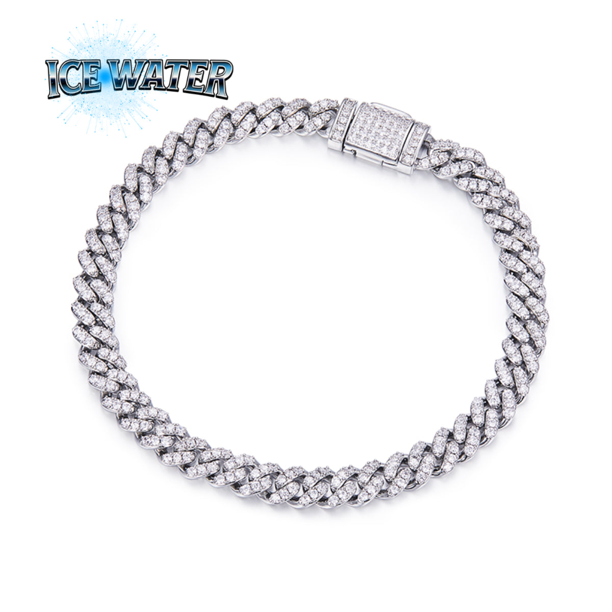 Moissanite 6MM cuban link bracelet chain Jewelry