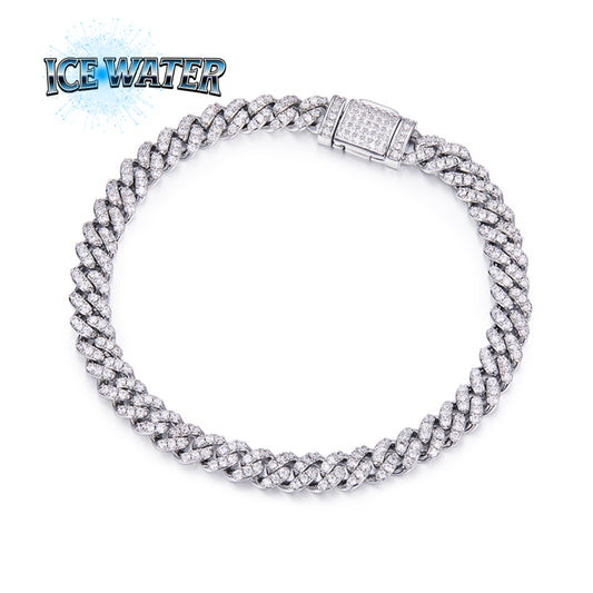 Moissanite 6MM cuban link necklace chain Jewelry