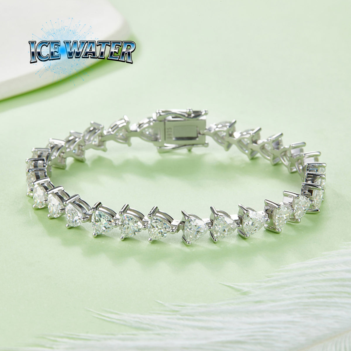 Moissanite 5MM Tennis triangular shape Bracelet