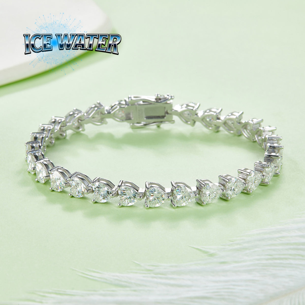 Moissanite 5MM tennis heart shape bracelet chain Jewelry