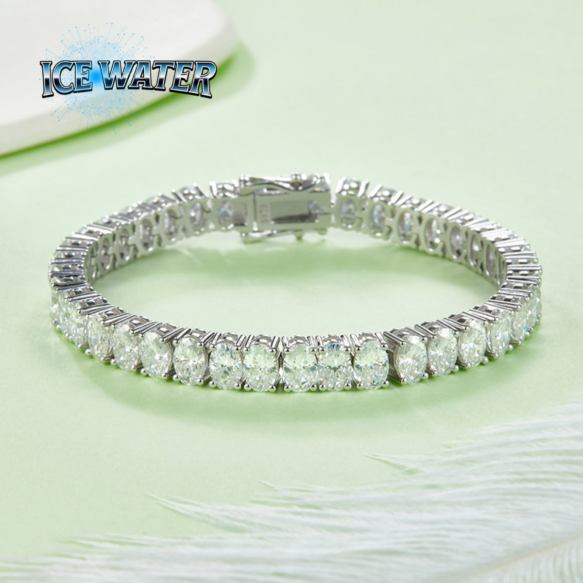 Moissanite 5MM egg shape tennis bracelet chain Jewelry