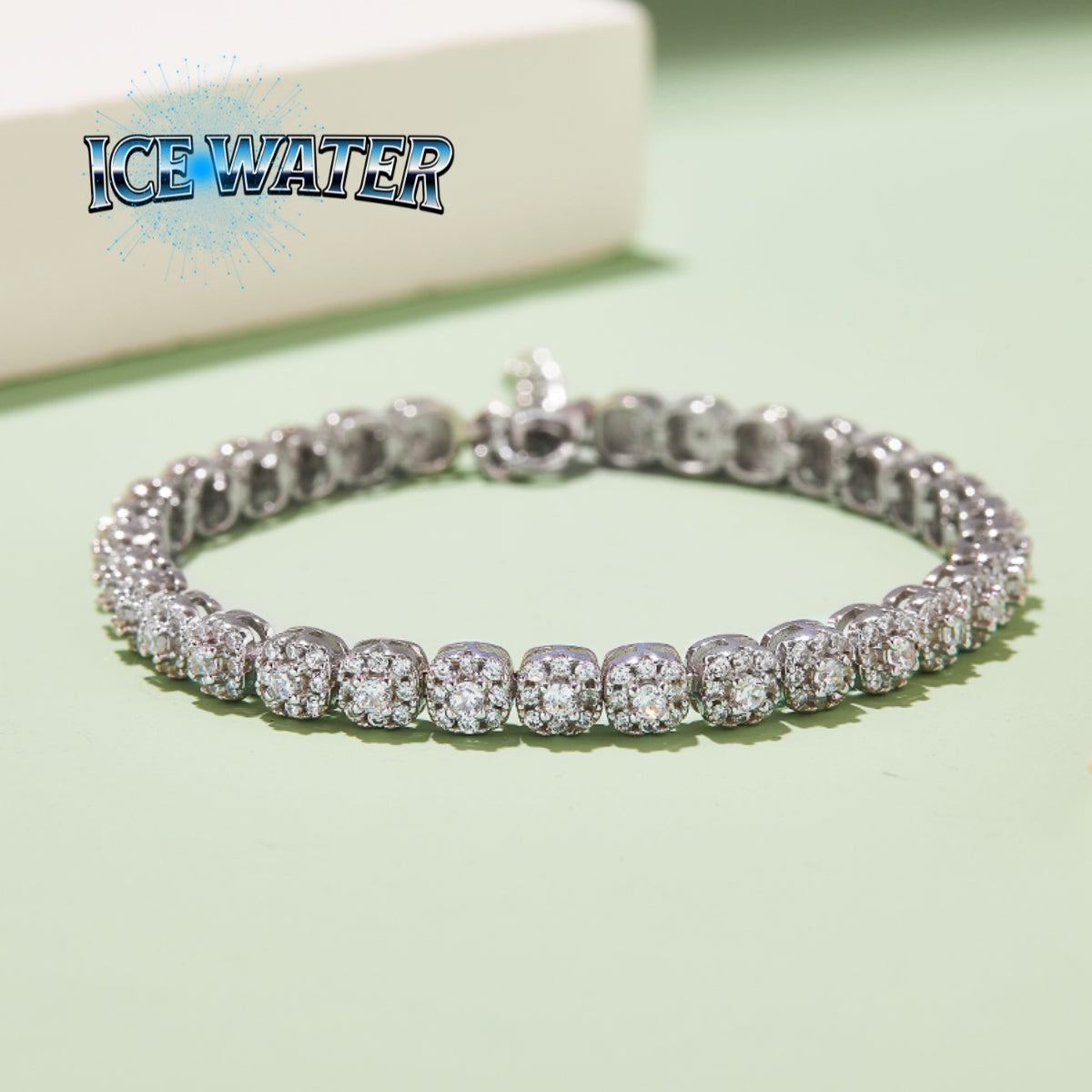 Moissanite 2MM square shape tennis bracelet chain Jewelry