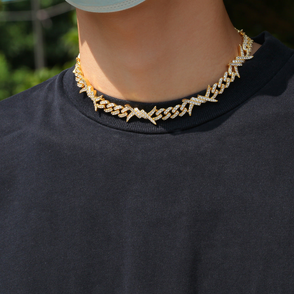 ICE WATER Men's Chain Necklace Bracelet Trendy Hip Pop Style