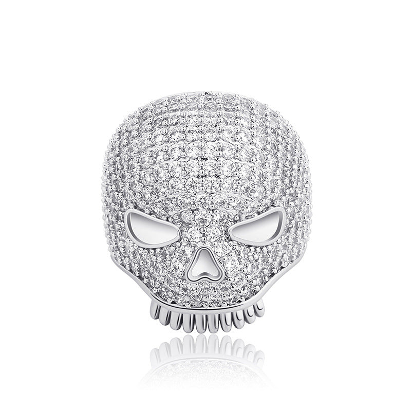 ICE WATER Men's Skull Shaped Zirconia  Ring