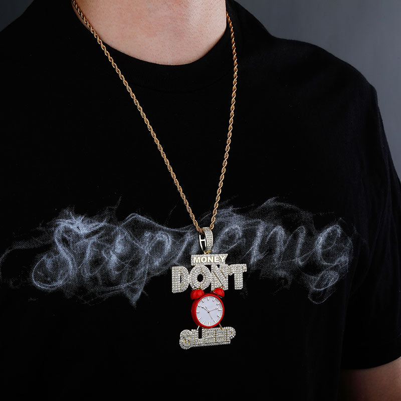 ICE WATER Big Red Clock-Money Don't Sleep Excitation Pendant