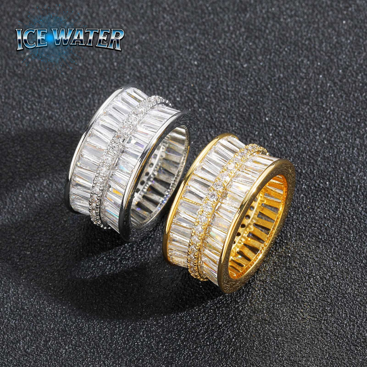 ICE WATER Fashion cubic Zircon Inlaid Finger Ring