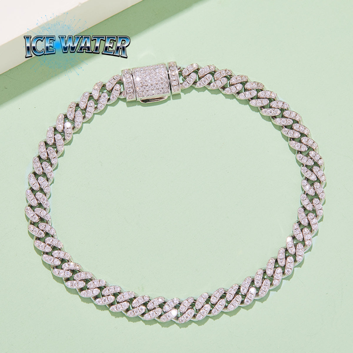 Moissanite 8MM cuban link necklace chain Jewelry