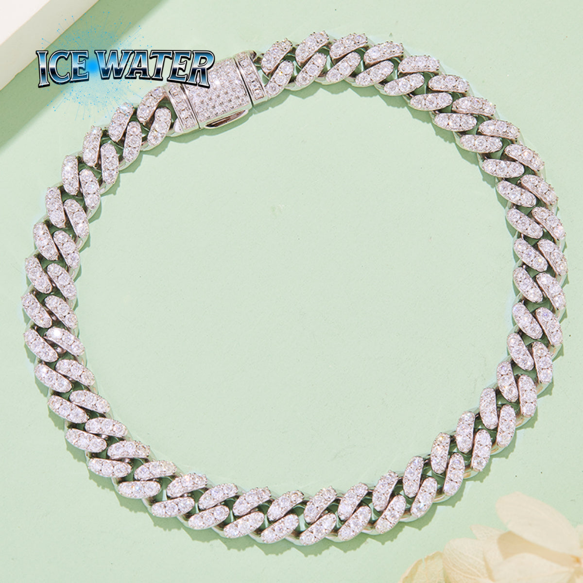 Moissanite 6MM cuban link bracelet chain Jewelry