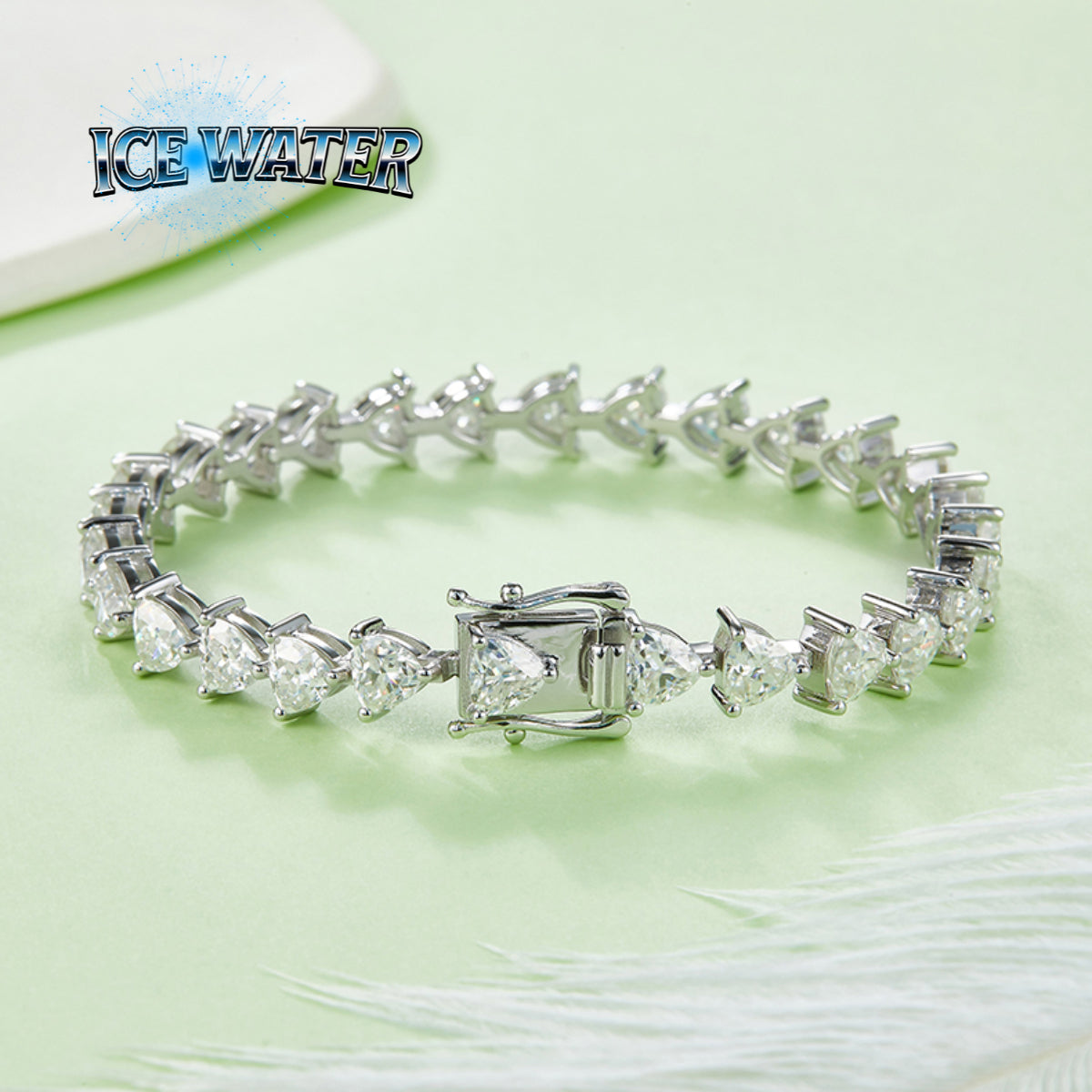 Moissanite 5MM Tennis triangular shape Bracelet