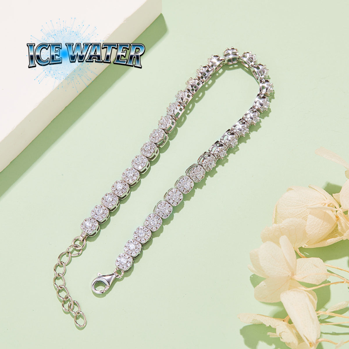 Moissanite 2MM square shape tennis bracelet chain Jewelry