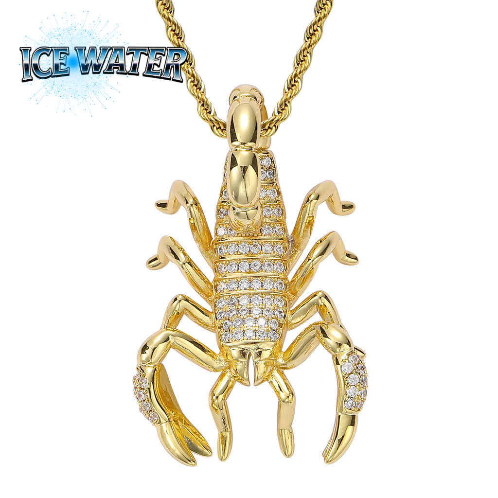 ICE WATER Scorpion zirconia Pendant Hip Hop style