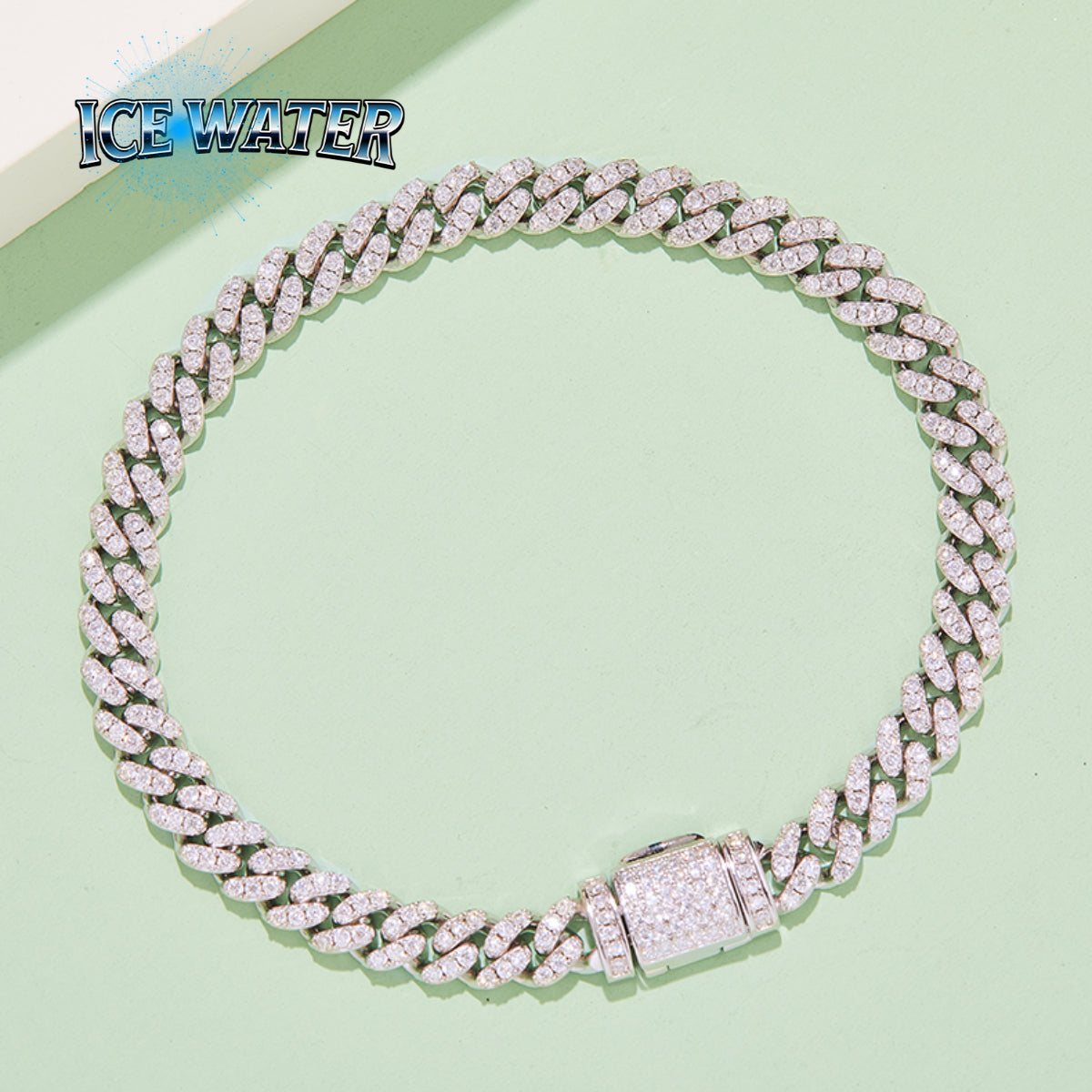 Moissanite 8MM cuban link necklace chain Jewelry