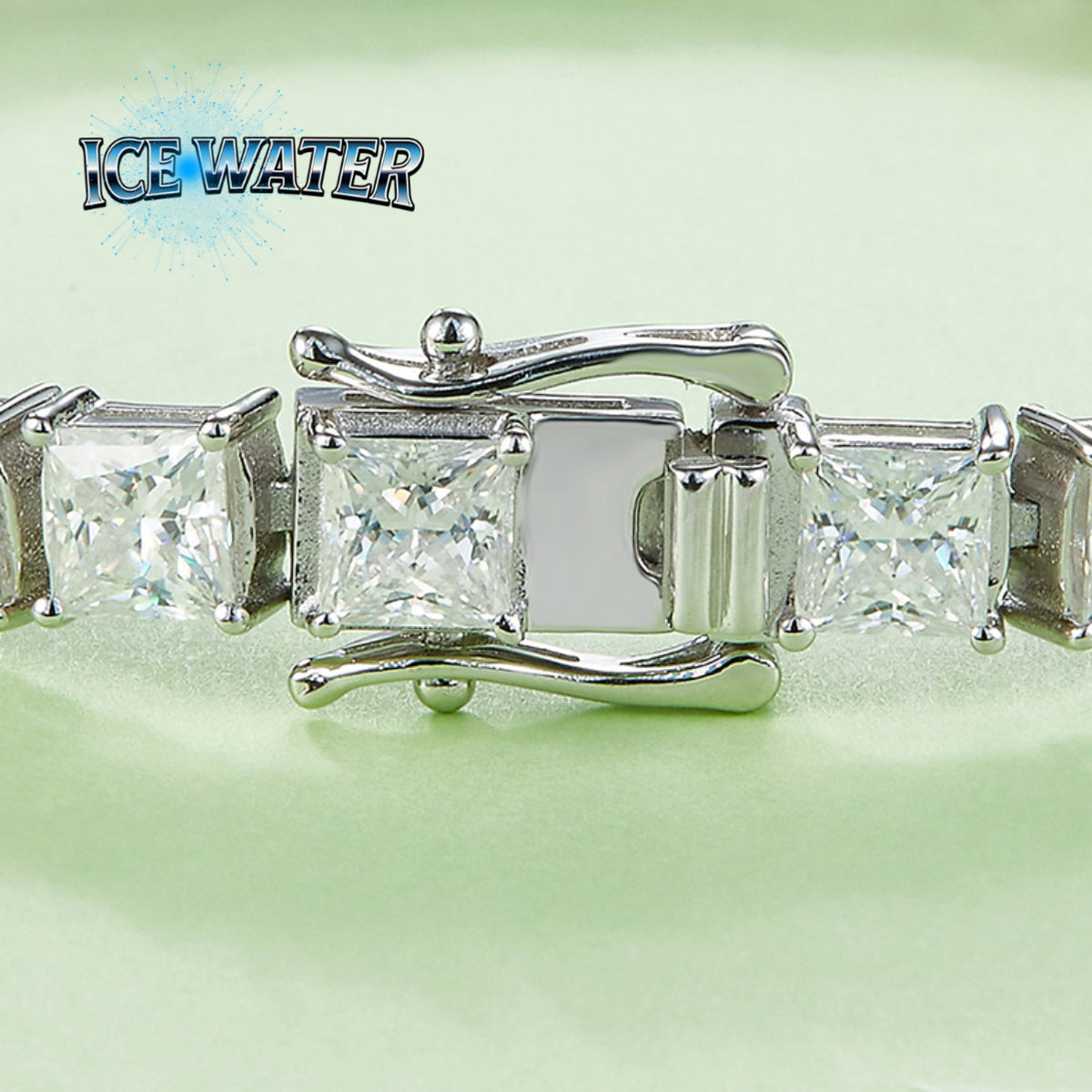 Moissanite 5MM Tennis square shape Bracelet chain