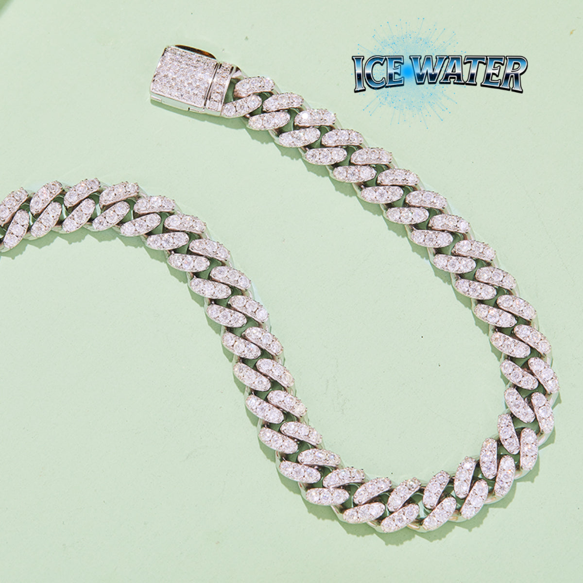 Moissanite 8MM cuban link necklace chain Jewelry