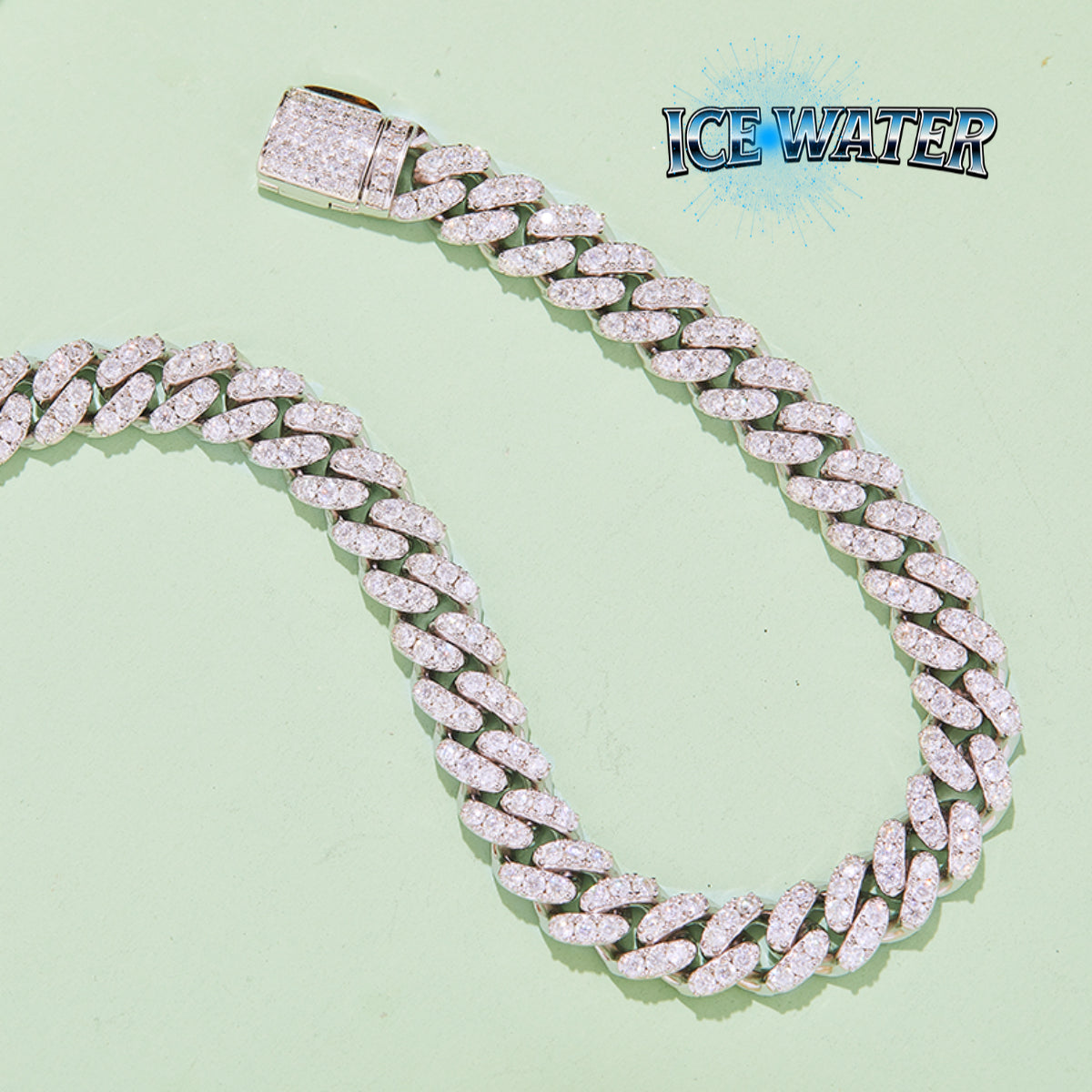 Moissanite 6MM cuban link bracelet chain Jewelry