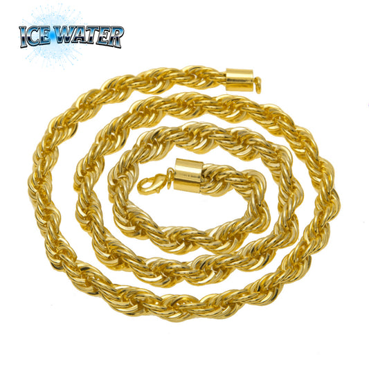 ICE WATER 10MM Heavy Rope Chain 30" Necklace