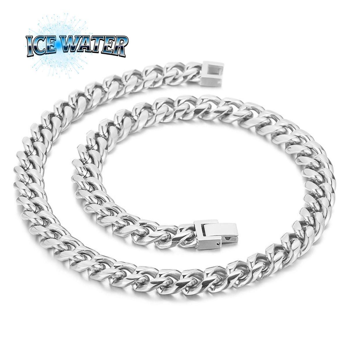 ICE WATER 14mm Width High Polished 40inches Cuban Curb Link Chain