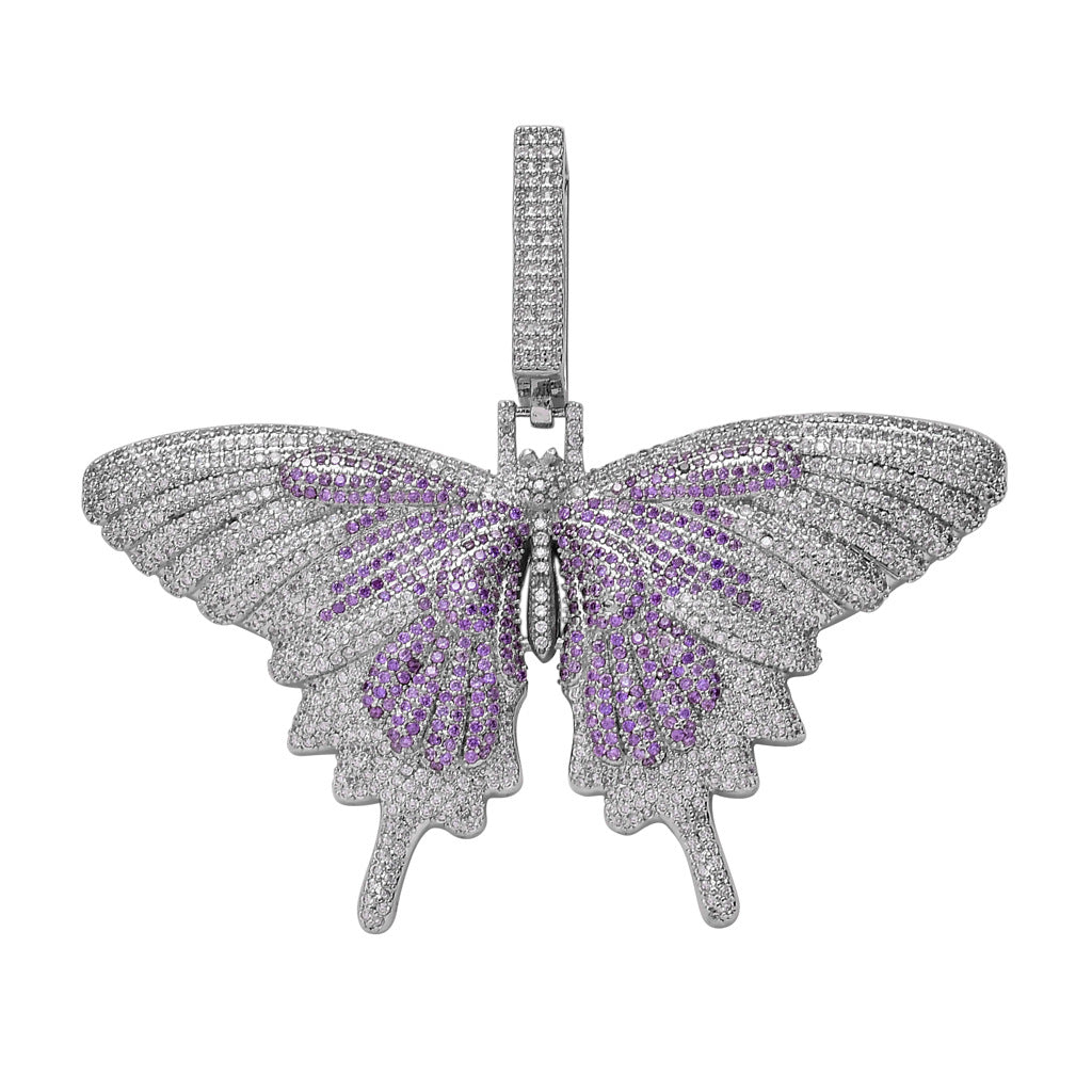 ICE WATER Ice Butterfly Pendant copper and zirconia