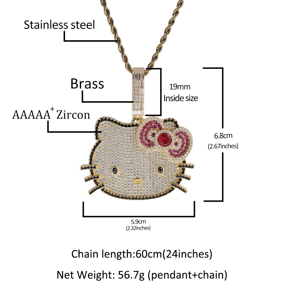 ICE WATER Hello Kitty Pendant Copper zironia