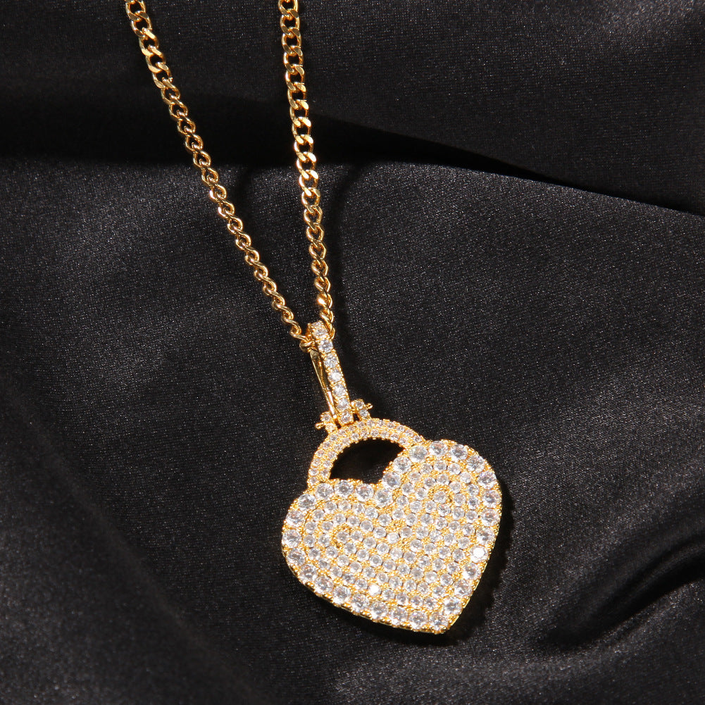 ICE WATER Zirconia 14k Love Lock pendant