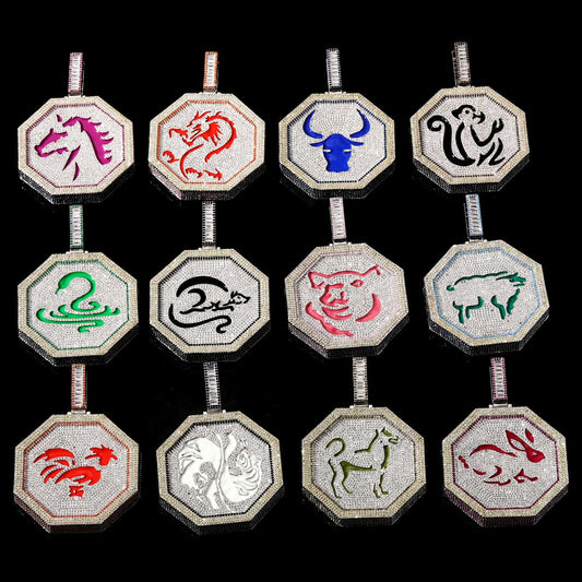 ICE WATER Twelve Chinese Zodiac Signs Card Pendant