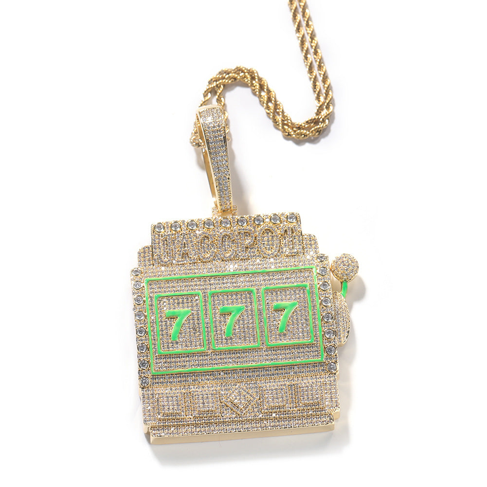 ICE WATER Luminous 777 Pendant, Copper Inlaid Zirconia