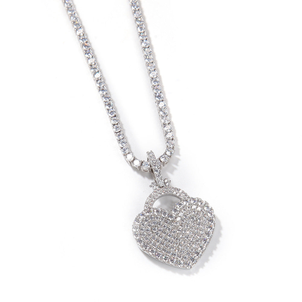 ICE WATER Zirconia 14k Love Lock pendant