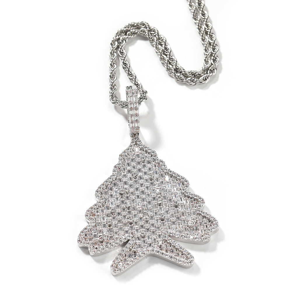 ICE WATER Christmas tree zirconia pendant