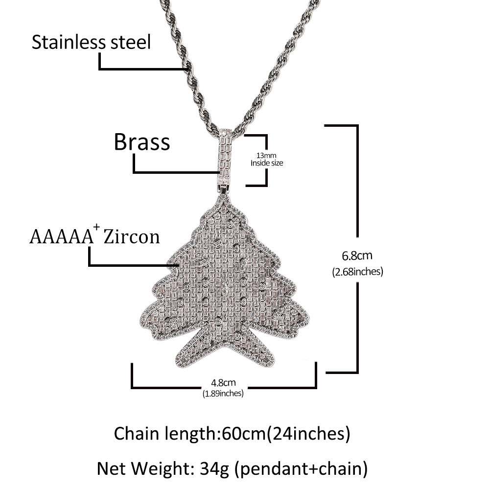 ICE WATER Christmas tree zirconia pendant