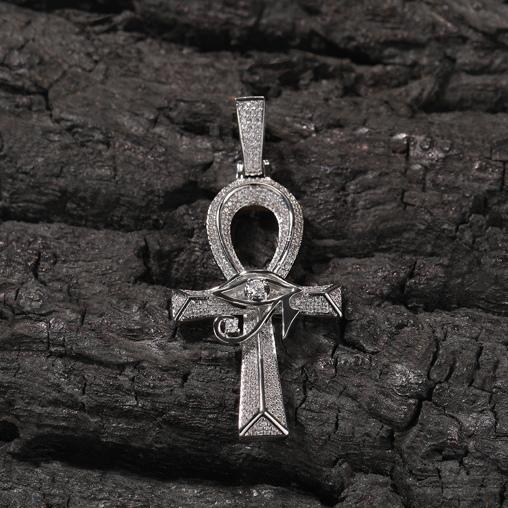 ICE WATER Hip Hop Eye Of Horus Ankh Cross zirconia Pendant