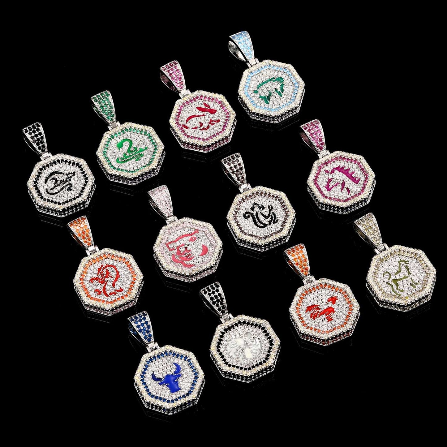 ICE WATER Twelve Chinese Zodiac Signs Card Pendant