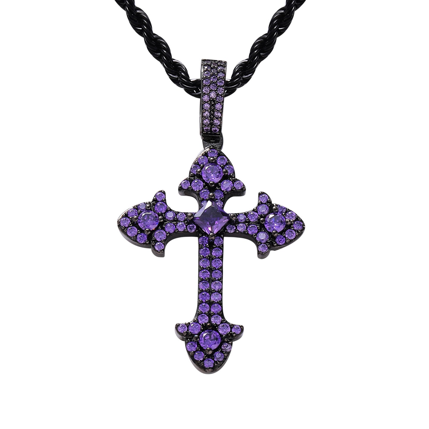 ICE WATER Cross Pendant, Copper With Zirconia