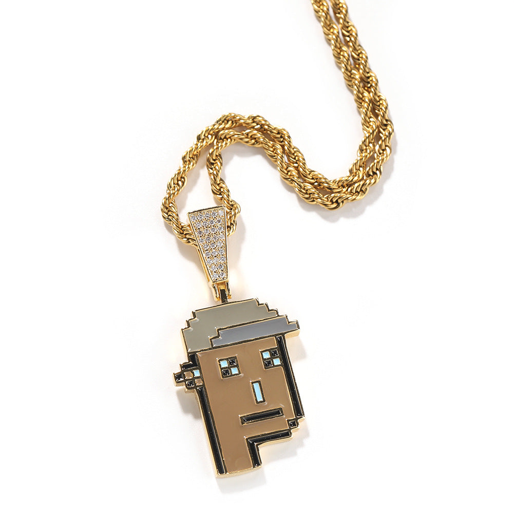 ICE WATER Hip Hop universe Character zirconia Pendant