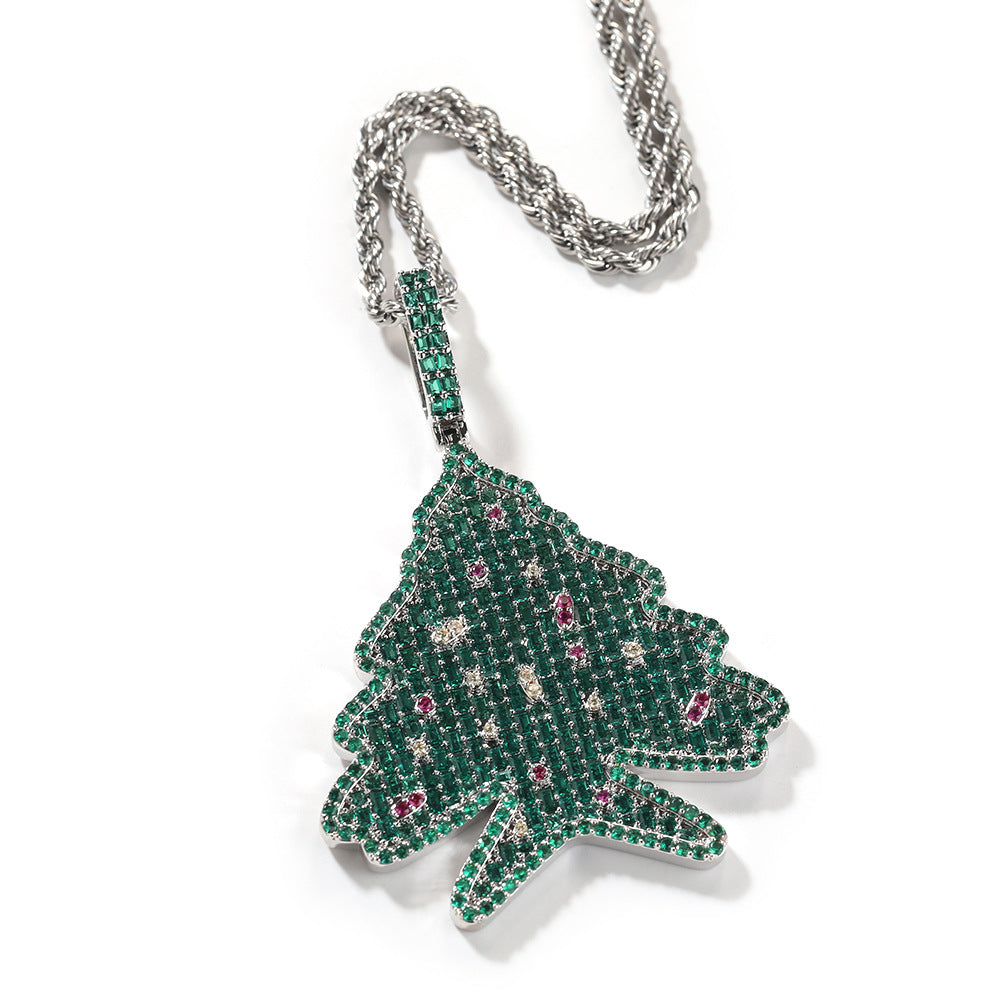 ICE WATER Christmas tree zirconia pendant