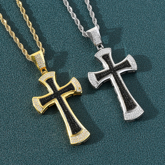 ICE WATER Hip-hop Cross Cooper Cuban zirconia Pendant