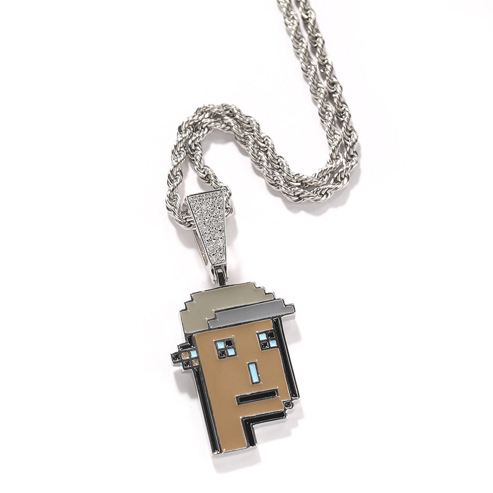 ICE WATER Hip Hop universe Character zirconia Pendant