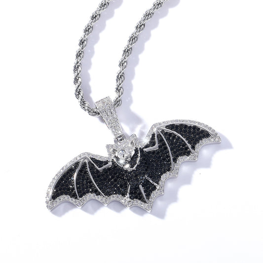 ICE WATER Silver zirconia Bat Pendant