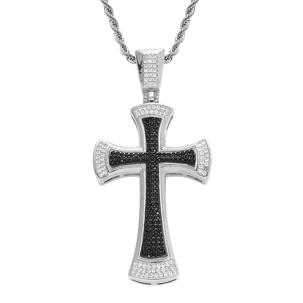 ICE WATER Hip-hop Cross Cooper Cuban zirconia Pendant